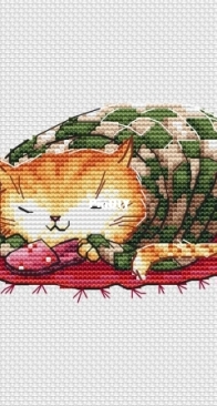 Sleeping cat by Irina Konoplich