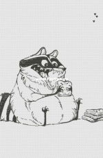Raccoon and Diet by Svetlana Nemiritskaya