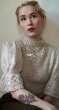 Maud Blouse by Helene Arnesen - Fabel Knitwear - English and Norwegian
