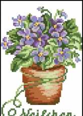 Wiehler 4888-1 Pot of Violets xsd + pcs