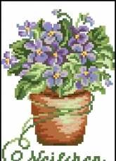 Wiehler 4888-1 Pot of Violets xsd + pcs