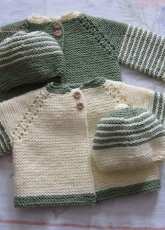 Top Down Garter Stitch Baby Jacket by Nancy Elizabeth Munroe - FREE