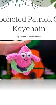Just Another Moms Yarn - Mira Sterling - Patrick Star Keychain