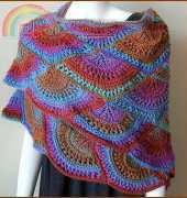 Mochi Plus Fan Shawl designed by Gail Tanquary