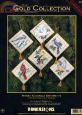 Dimensions - The Gold Collection 8642 Winged Elegance Ornaments