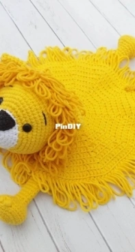 Chipifriends - Tejiendo Lindo - Graciela Gaudi -  Lion Security Blanket / Manta de Apego León - English and Spanish