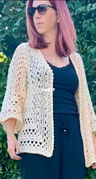 Hobbii Design -  Melu Crochet - Melanie Poulter - Crazy Hexi Cool Cardigan
