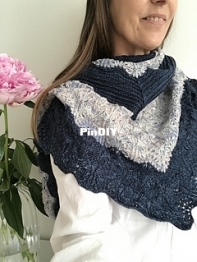 My very blue shawl by Anne B Hanssen