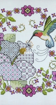 Creative Poppy - Hibiscus and Hummingbird by Lesley Teare