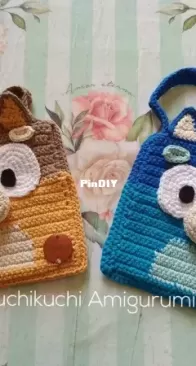Kuchikuchi Amigurumi - Carolina Gimenez - Bluey and Bingo Bags