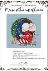 Magic Stitch - Mouse With a Cup of Cocoa by Nadezhda Nagornaya / nezhenka.nadin