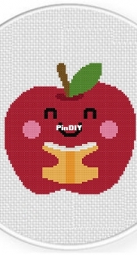 Daily Cross Stitch - Apple Reading Book
