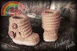 Newborn Knots  - Amanda Chapman - 43 Boys or Girls Fold Over Button Up Booties