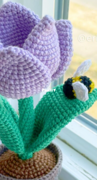 Erin May Crochet - Bumble Blossom - Purple Tulip - Free