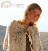 Drops Design-105-15- Cape with lace pattern- Free