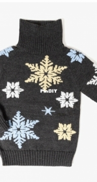 M2771 Snowflake sweater by Bergère de France - French, Danish, English - Free