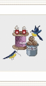 Mr.Stitch & Mrs.Needle - Birds Needleworkers November by Anna Matvieieva