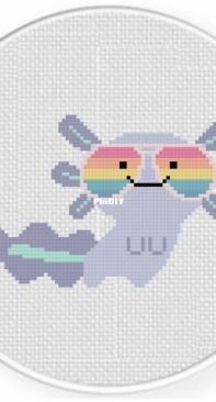 Daily Cross Stitch - Cool Axolot