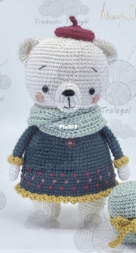 Manuska Crochet - Orsi Farkasvolgyi - Agnes Urso Polar - Agnes the Polar Bear - Portuguese - Translated