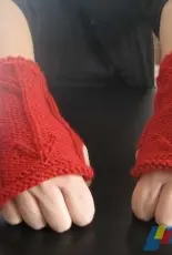 Pointers Knitted Armwarmers by Nicole Maunsell -Free