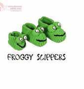 PolarKnit Froggy Slippers sizes baby to adult