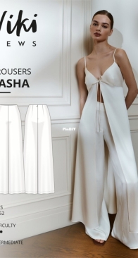 Viki Sews - Tasha Trousers - Таша брюки - Sizes 34-52 - English, Russian