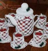 Crochet Memories - Cylinda D Mathews - Holly Candle Tea Set Doily