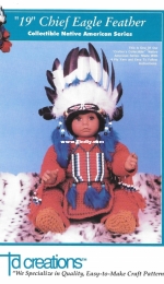 TD Creations - 872 - Collectible Native American Series - 19" Chief Eagle Feath ...