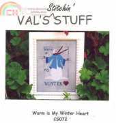 Vals Stitchin Stuff CS072 Warm is my Winter Heart