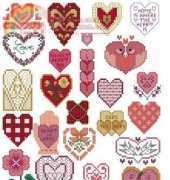 Jeanette Crews Designs - One Nighters 429 - 47 Little Hearts PCS