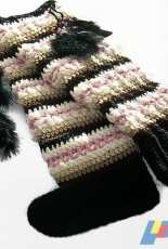 Always Pretty In Pink - Wanetta Cavanaugh - Feathered Knee Highs