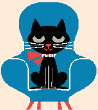 Le Point de Croix de Martine - Chat dans un fauteuil - Free
