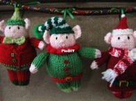 Christmas Elf Garland by Lucy Barkley - Barking Knits