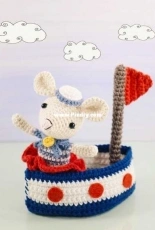 The Little Hook Crochet - Little Aqua Girl - Bubbles and Bongo - Erinna Lee - Saltee Mouse