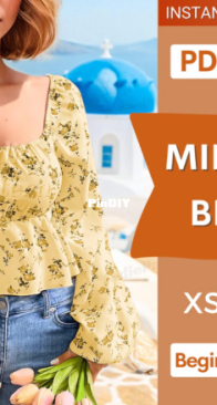 IndiePattern - Marina - Milkmaid blouse - Sizes XS-XXXL - AIPattern