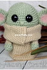 Left Handed Crocheter - Jennifer Adams - Green Monster