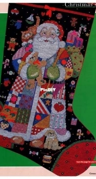Santa Patchwork Stocking from Cross Stitch Gold issue 4 XSD