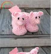 Desert Diamond Crochet - Rebecca Goldsmith- Pig Booties
