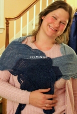 Frosted Hazel Leaf Scarf by Vera T-Free