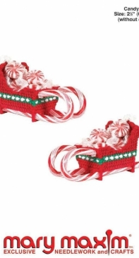 Mary Maxim - 2416 - Candy Cane Sleds - Plastic Canvas