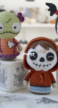 Leta Toyfox - Toyfox Store - Tatyana / Tatiana  Lebedenko - Crochet Halloween Dolls Amigurumi - Mini Bonecas de Halloween - Portuguese- Translated