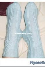 Myosotis socks by Odile Buatois-Brand -free