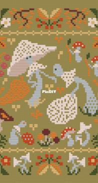 OwlForest Embroidery - 0174 The Little Wood Folk. Toadstools SAGA