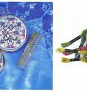 Cross Stitch Plus- Blackwork Powder Compact & Pin Cushion by Heather Sproat