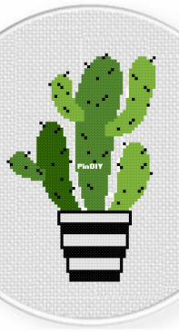 Daily Cross Stitch - Minimalist Cactus