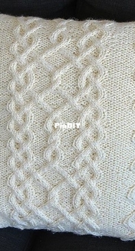 Chunky Cable Throw Pillow by Lara Simonson