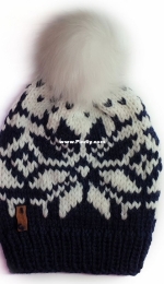 Snoflake couple beanie woman by Federica Gatto-Free