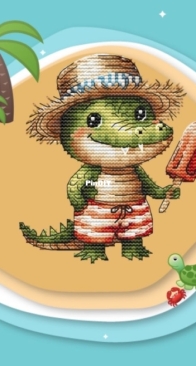 Crocodile on vacation by Yana Buyanova