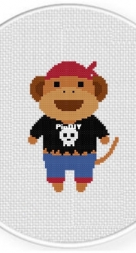 Daily Cross Stitch - Monkey Pirate