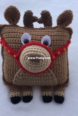 Once Upon A Hook Crochet - Victoria Stewart - Ralphie Reindeer Christmas Cuddler